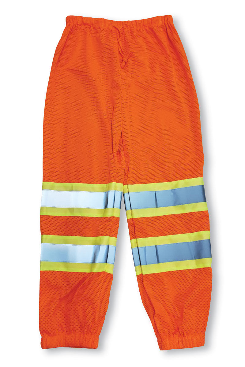 Big K Clothing Mesh Polyester Pant in Orange