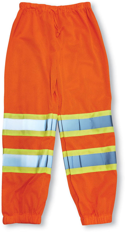Am image of a Custom Big K Clothing Mesh Polyester Pant in Orange!