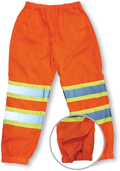 Am image of a Custom Big K Clothing Mesh Polyester Pant in Orange!