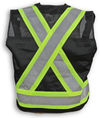 An image of a Custom Big K Clothing Supervisor Safety Vest in Black Poly/Cotton Mesh!