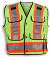 An image of a Custom Big K Clothing Supervisor Safety Vest in Lime Poly/Cotton Mesh!
