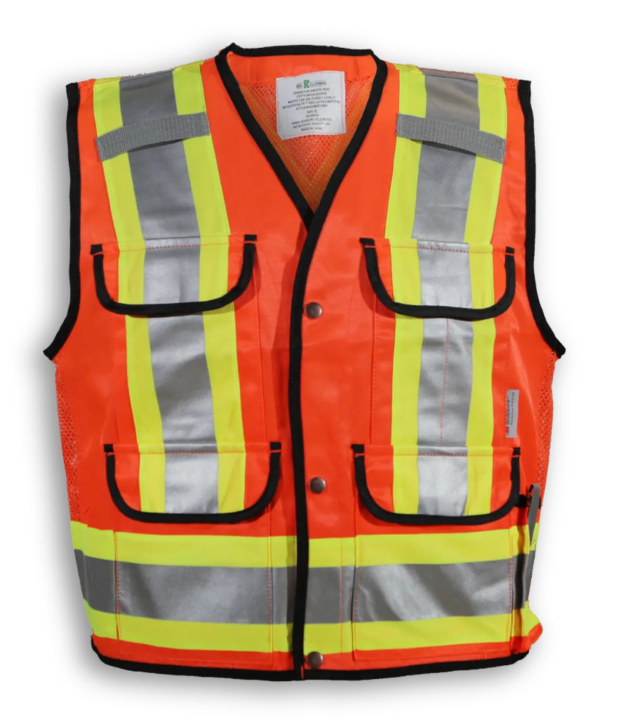 Big K Clothing Supervisor Safety Vest in Orange Poly/Cotton Mesh