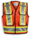 An image of a Custom Big K Clothing Supervisor Safety Vest in Orange Poly/Cotton Mesh!