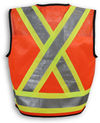 An image of a Custom Big K Clothing Supervisor Safety Vest in Orange Poly/Cotton Mesh!