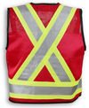 An image of a Custom Big K Clothing Supervisor Safety Vest in Red Poly/Cotton Mesh!
