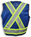 An image of a Custom Big K Clothing Supervisor Safety Vest in Royal Blue Poly/Cotton Mesh!