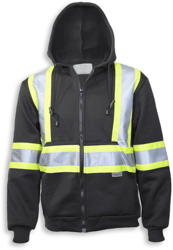 Am image of a Custom Big K Cotton Zip Hoodie with Detachable Hood in Black!