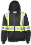 Am image of a Custom Big K Cotton Zip Hoodie with Detachable Hood in Black!