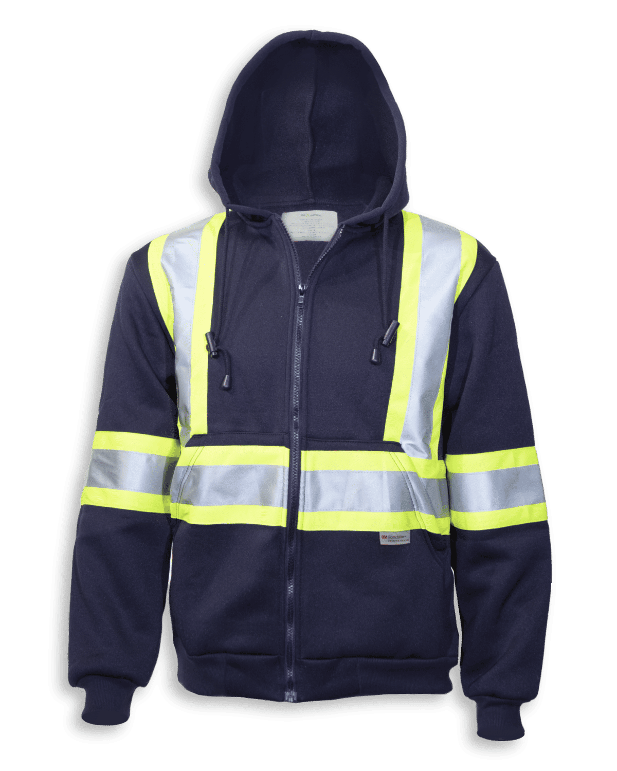 Big K Cotton Zip Hoodie with Detachable Hood in Navy