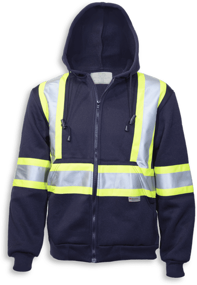 Am image of a Custom Big K Cotton Zip Hoodie with Detachable Hood in Navy!