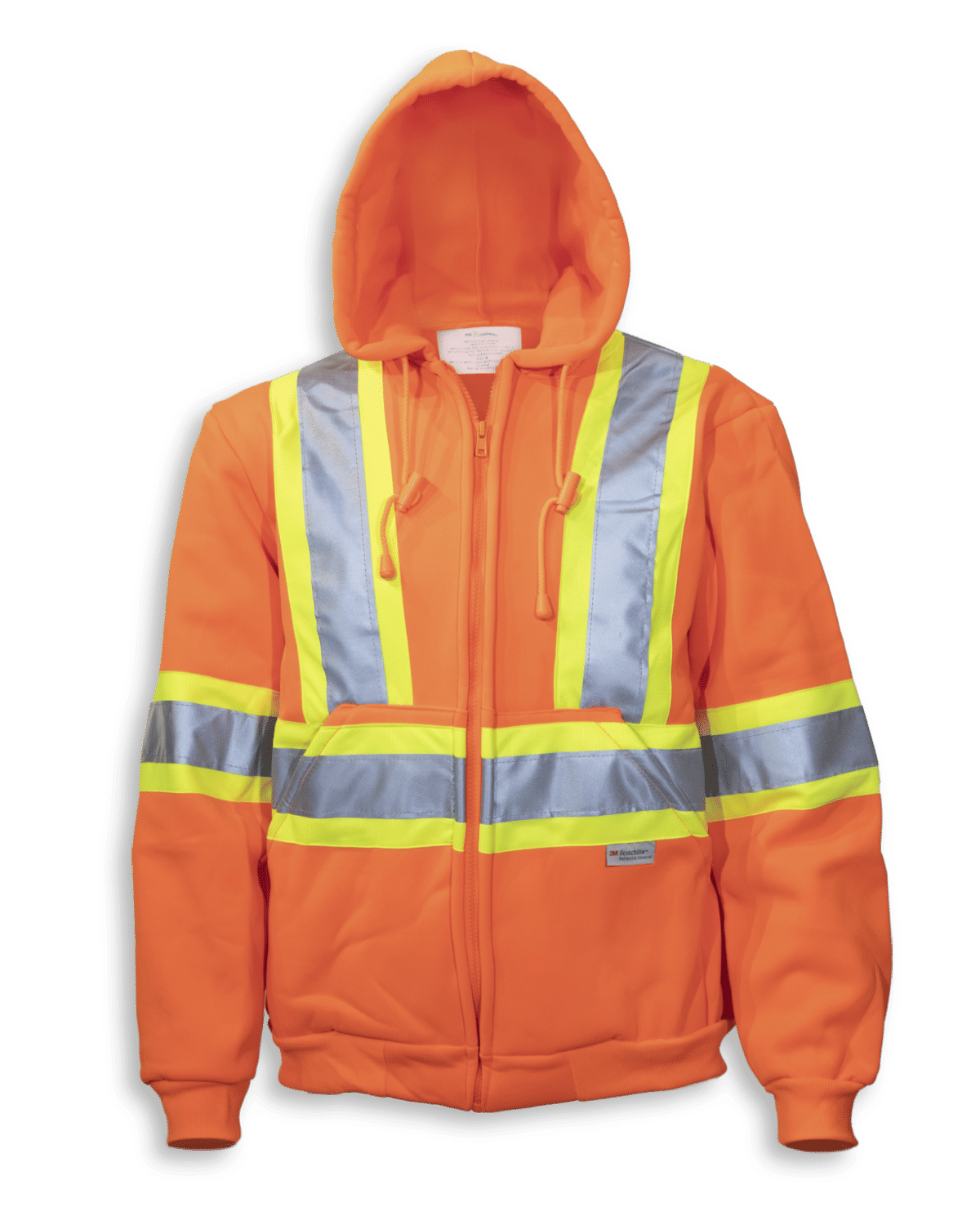 Big K Cotton Zip Hoodie with Detachable Hood in Orange