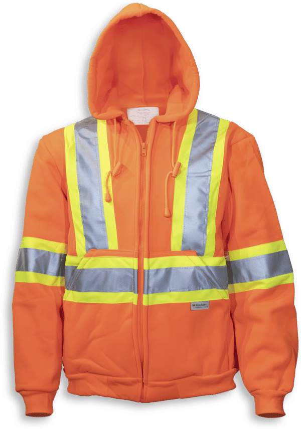 Am image of a Custom Big K Cotton Zip Hoodie with Detachable Hood in Orange!