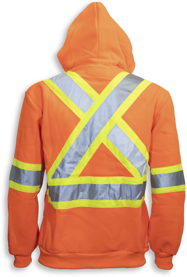 Am image of a Custom Big K Cotton Zip Hoodie with Detachable Hood in Orange!