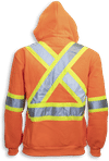 Am image of a Custom Big K Cotton Zip Hoodie with Detachable Hood in Orange!