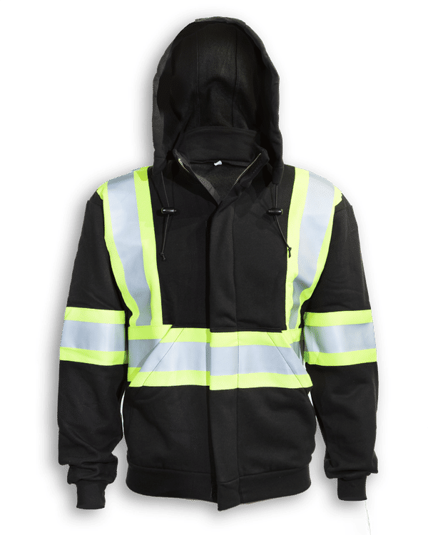 Am image of a Custom Big K Fire Retardant Treated Hoodie in Black!