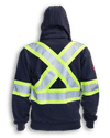 Am image of a Custom Big K Fire Retardant Treated Hoodie in Navy!