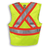 An image of a Custom Big K Fire Retardant Ultrasoft Traffic Safety Vest in Lime!