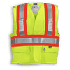 An image of a Custom Big K Fire Retardant Ultrasoft Traffic Safety Vest in Lime!