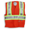 Am image of a Custom Big K Fire Retardant Ultrasoft Traffic Safety Vest in Orange!