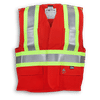Am image of a Custom Big K Fire Retardant Ultrasoft Traffic Safety Vest in Red!