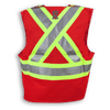 Am image of a Custom Big K Fire Retardant Ultrasoft Traffic Safety Vest in Red!