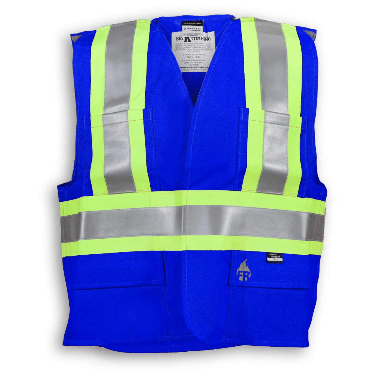 Big K Fire Retardant Ultrasoft Traffic Safety Vest in Royal Blue