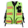 Am image of a Custom Big K First Aid Safety Vest in Lime!