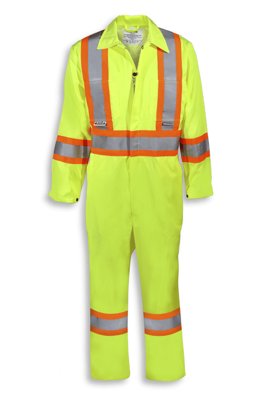 Big K Hi Vis Traffic Safety Coverall in Lime