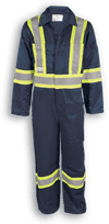 Am image of a Custom Big K Indura FR Coverall in Navy!