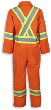 Am image of a Custom Big K Indura FR Coverall in Orange!
