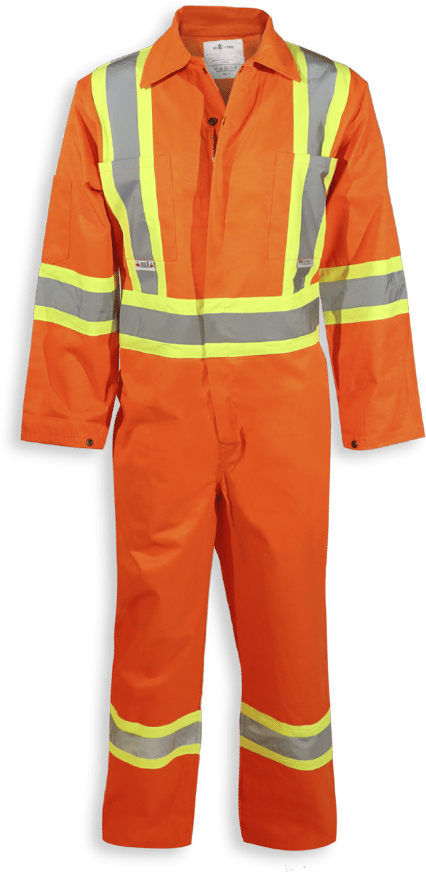 Am image of a Custom Big K Indura FR Coverall in Orange!