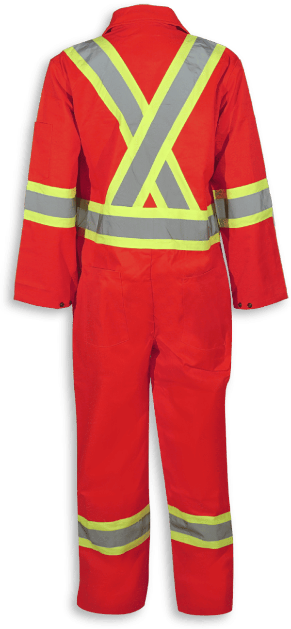 Am image of a Custom Big K Indura FR Coverall in Red!