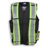 Am image of a Custom Big K Indura Ultrasoft Supervisor Safety Vest in Black!