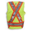 Am image of a Custom Big K Indura Ultrasoft Supervisor Safety Vest in Lime!
