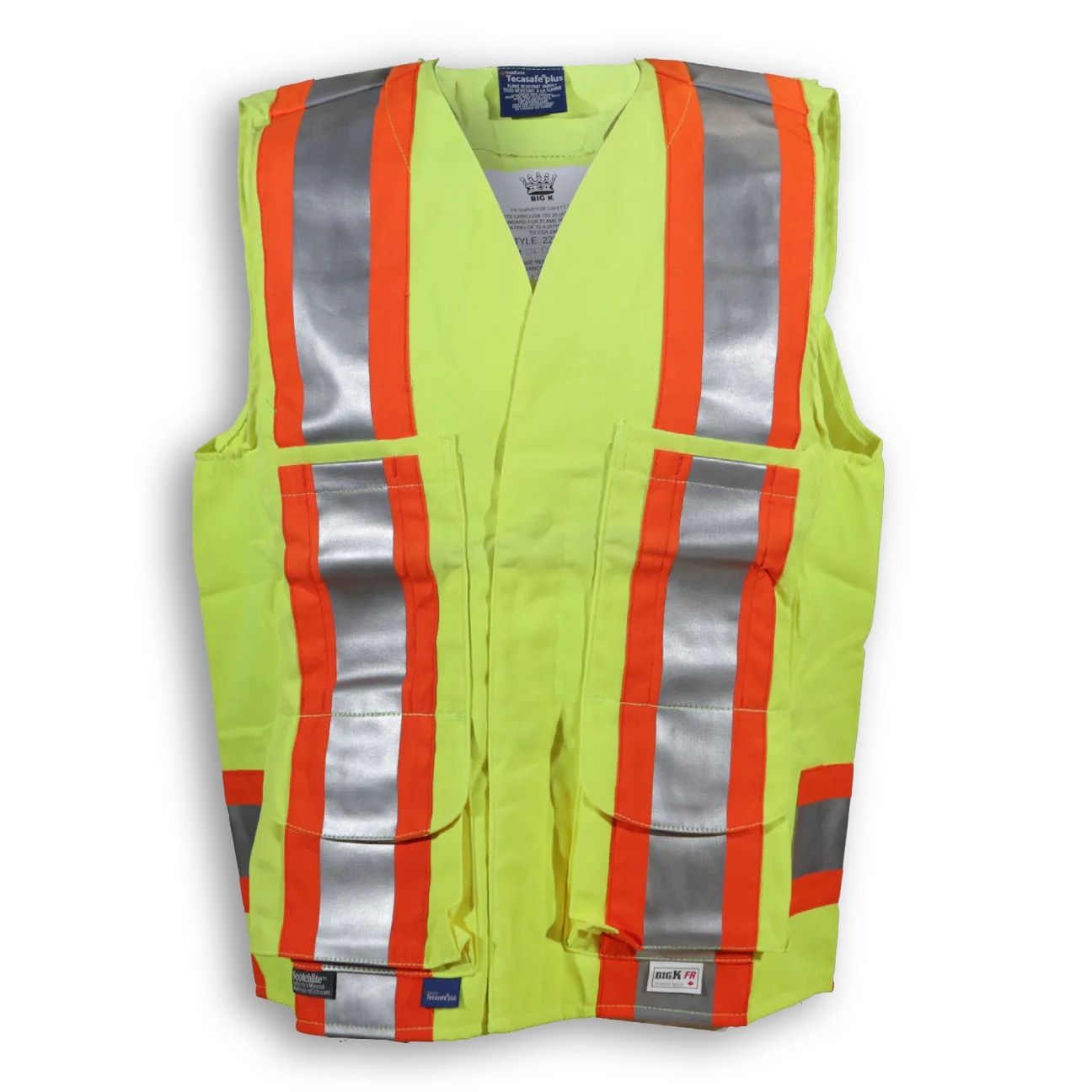 Big K Indura Ultrasoft Supervisor Safety Vest in Lime