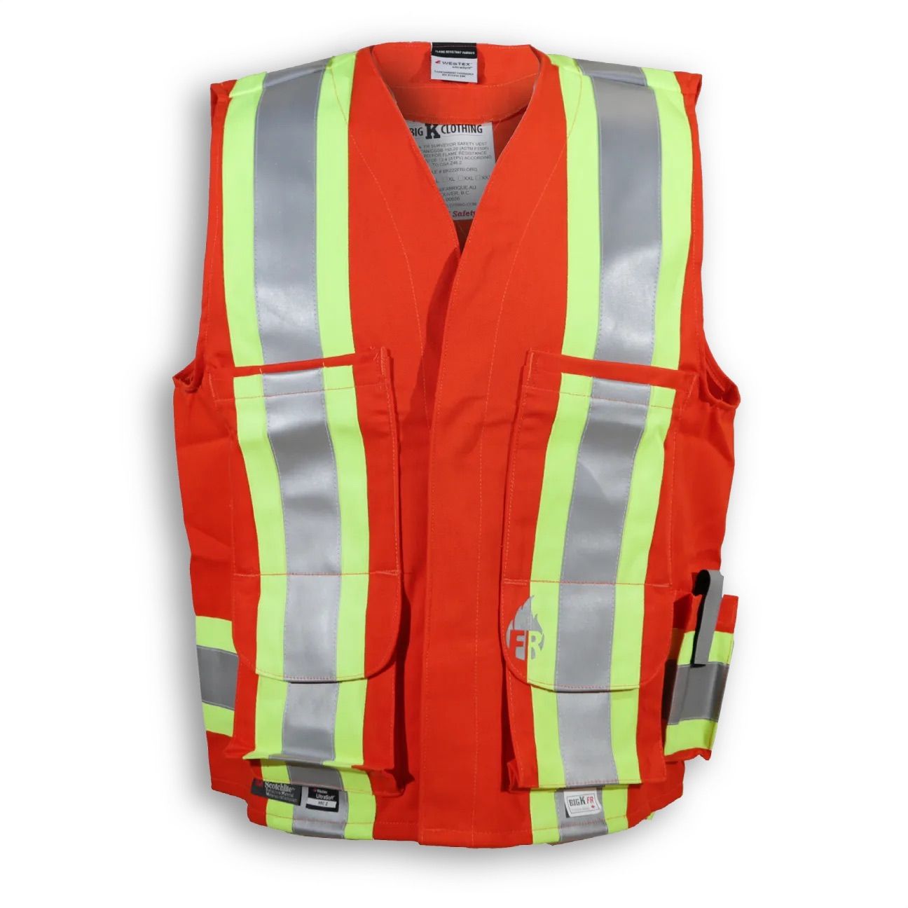 Big K Indura Ultrasoft Supervisor Safety Vest in Orange