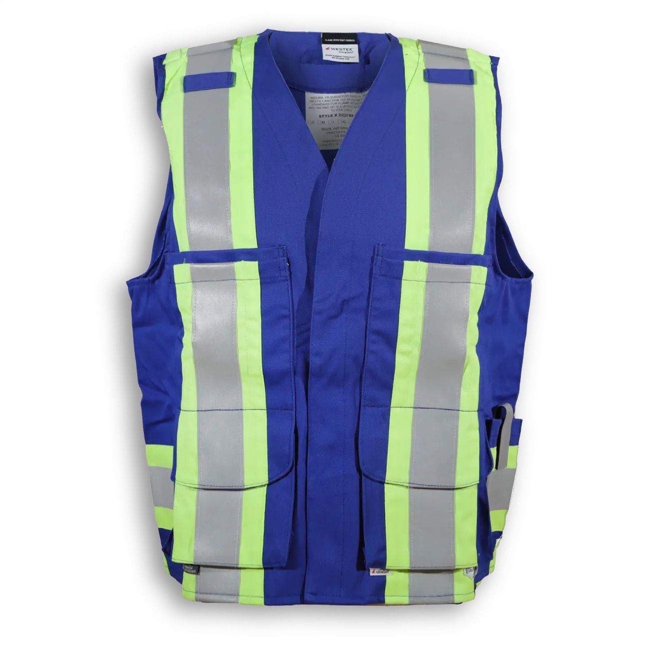 Big K Indura Ultrasoft Supervisor Safety Vest in Royal Blue
