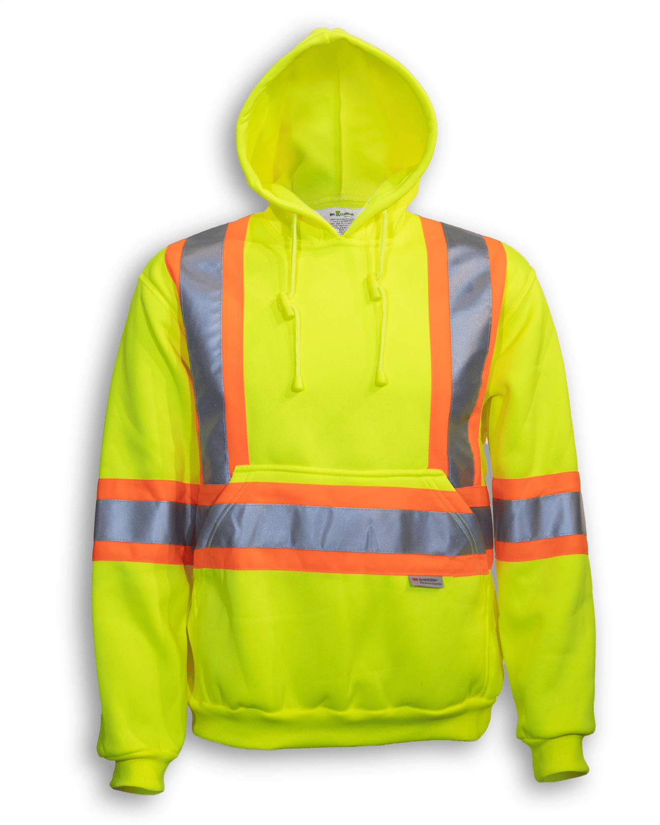 Big K Lime Green 100 Percent Polyester Hoodie in Lime Green