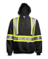 Am image of a Custom Big K Orange 100 Percent Polyester Hoodie in Black!