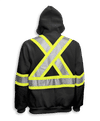 Am image of a Custom Big K Orange 100 Percent Polyester Hoodie in Black!