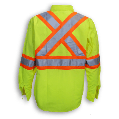 Am image of a Custom Big K Polyester Cotton Button Up Shirt in Lime!