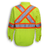Am image of a Custom Big K Polyester Cotton Button Up Shirt in Lime!