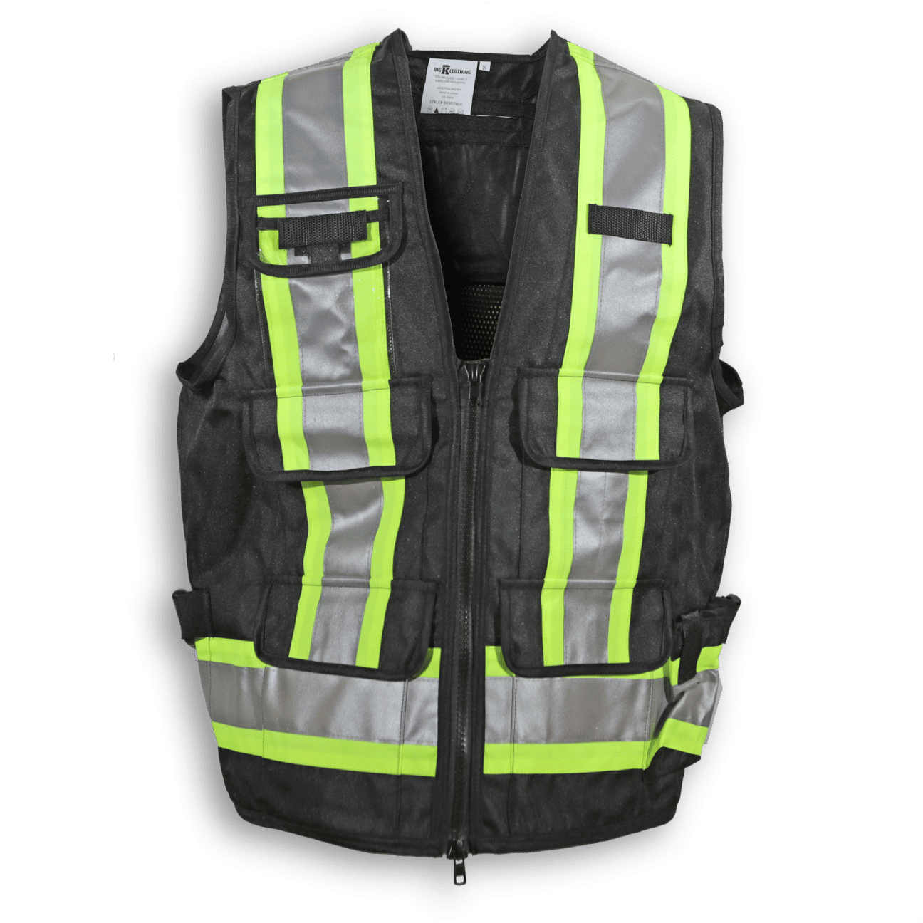 Big K Polyester Supervisor Vest with Mesh Option in Black