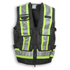 Am image of a Custom Big K Polyester Supervisor Vest with Mesh Option in Black!