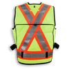 An image of a Custom Big K Polyester Supervisor Vest with Mesh Option in Lime!