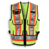 An image of a Custom Big K Polyester Supervisor Vest with Mesh Option in Lime!