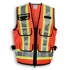 Am image of a Custom Big K Polyester Supervisor Vest with Mesh Option in Orange!