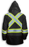 An image of a Custom Big K Polyester Waterproof Rain Jacket in Black!