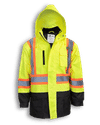 Am image of a Custom Big K Polyester Waterproof Rain Jacket in Lime!