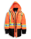 Am image of a Custom Big K Polyester Waterproof Rain Jacket in Orange!